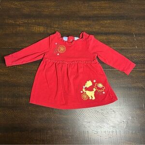 Vintage Disney Winnie The Pooh Blouse with Gold Detail